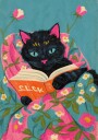 Cozy Reading Cat Plakat / 100x150