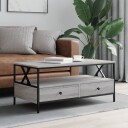  Salongbord grå sonoma 100x51x45 cm konstruert tre 835302