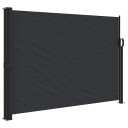  Uttrekkbar sidemarkise svart 140x500 cm 4004414