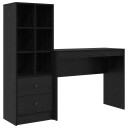  Skrivebord med lagring 2 pcs Svart eik 100 x 40 x 76 cm