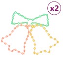 vidaXL Juleklokkefigurer med 72 LED 2 stk lysdioder 50x56 cm