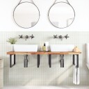  Plate til baderomsskap med finish 140x60x4 cm heltre akasie