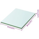 vidaXL Hyllepaneler 2 stk klart glass 20x15 cm