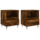  Nattbord 2 stk røkt eik 40x35x50 cm konstruert tre 8721012109988