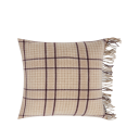 Checked Putetrekk 50x50 cm Beige / Fiken