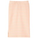  Rett skjørt for barn med striper fluorescerende oransje 128
