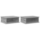  Nattbord 2 pcs Grå Sonoma 40 x 31 x 15 cm Konstruert tre