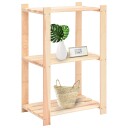 vidaXL Oppbevaringshylle 3 etasjer 60x38x90 cm heltre furu 150 kg