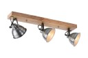 Taklampe Coapa 24x74 cm Grå / Natur