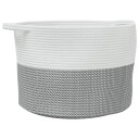  Skittentøyskurv grå og hvit Ø55x36 cm bomull 8721012086869