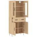  Highboard sonoma eik 69,5x34x180 cm konstruert tre