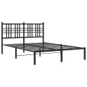  Sengeramme i metall med hodegavl svart 120x190 cm 8721012372856