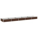 vidaXL Hevet Hagebed Svart 400 x 80 x 24 cm kaldvalset stål