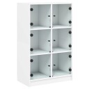  Highboard med dører hvit 68x37x109 cm konstruert tre