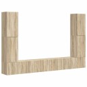  TV benksett 8 pcs Sonoma eik Konstruert tre