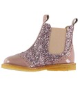 Angulus Faded Rose/Blossom Glitter/Rose Chelsea Glitter Boot med Brogues Detalj 31