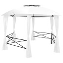 vidaXL Hagetelt med gardiner 360x312x265 cm hvit 180 g/m²