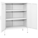 vidaXL Oppbevaringsskap hvit 80x35x101,5 cm stål