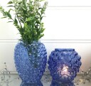 Vase Sofian i Blå boblete glass fra Edelweiss