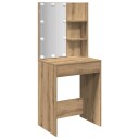  Sminkebord med LED artisan eik 60x40x140 cm 857000