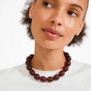 Pilgrim Still Necklace Gold Plated/Brown   Brown   ONE SIZE