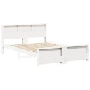  Sengestamme med hodegjerde Hvit 140 x 200 cm Heltre furu