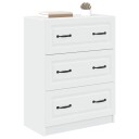 vidaXL Skuffeskap Hvit 66 x 34,5 x 87 cm Konstruert tre