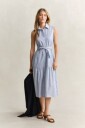 GANT Stripe Ctn Sleeveless Dress   Blue   38