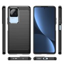 Hurtel Carbon Case for Xiaomi Poco F4 5G fleksibel silikon karbon deksel Svart
