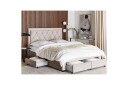Seng med oppbevaringsskuffer Lievin   Beige 160x200 cm