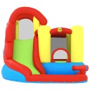 Happy Hop Hoppeslott med sklie og plaskebasseng 280x319x211 cm