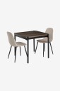Ellos Home   Spisegruppe Gilda 2 Stolar 75x85  cm   Brun