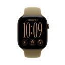 Apple Watch Series 12 46mm Smartklokke med Pulsmåler og EKG i Mørk Bronse og Oliven Sport Band