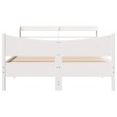  Sengeramme med hodegavl hvit 120x190 cm heltre furu 3307063
