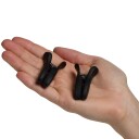 Master Series Dark Grip vibrerende brystvorteklemmer - Svart