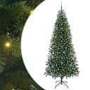  Kunstig juletre med 300 LED med stativ grønn 210 cm PE og PVC
