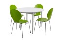 Spisegruppe Phorma med 4 Elisha Stol   Hvit