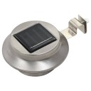 Utendørs sollampe 12 stk LED rund 12 cm hvit
