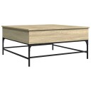  Salongbord sonoma eik 95x95x45 cm konstruert tre og metall 8721012490260