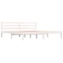 vidaXL Sengeramme heltre furu 180x200 cm hvit 6FT Super King