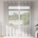  Voilegardiner med grommets 2 stk lysegrå 140x225 cm 8721158551252