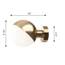 Louis Poulsen VL Studio Vegglampe Ø150 Hardwired Brass