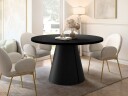 Aurion Spisebord rundt uttrekkbart 120-196 cm - svart