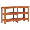  Arbeidsbenk Med Hylle Voksbrun 143x50x80cm Massiv Furu