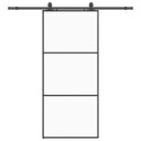 vidaXL Skyvedør med monteringssett svart 90x205 cm ESG-glass