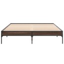  Sengeramme brun eik 150x200 cm konstruert tre og metall 8721012985414