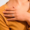 Pilgrim LULU sløyfe stack ring sølvbelagt