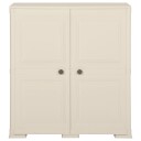 vidaXL Plastskap 79x43x85,5 cm tredesign kremhvit