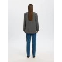 Selected Slfrita Ls Relaxed Blazer Dgm Noos - Grey - 36