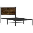  Sengeramme i metall uten madrass røkt eik 90x190 cm 8721102952463
